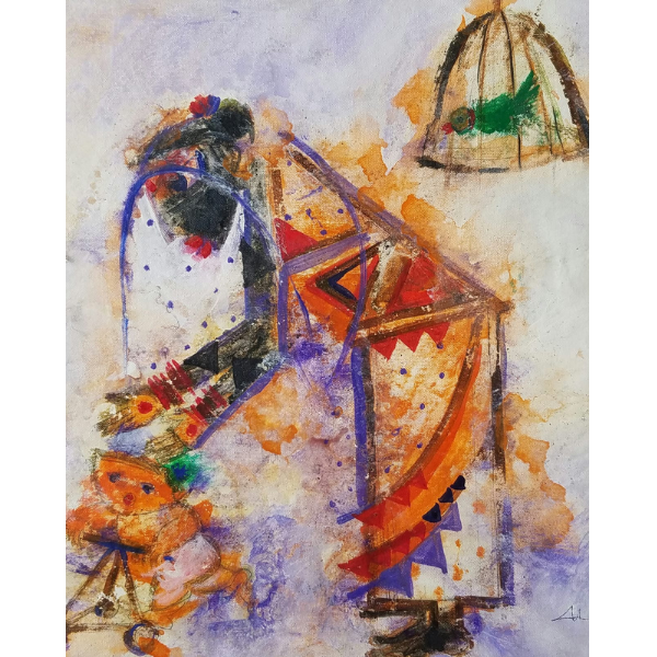 Handmade Krishna Painting